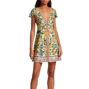 Alice & Olivia Hadley Floral Mini Fit & Flare Dress